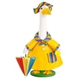 thumbnail image 1 of HWRETIE Lawn Goose Raincoat Outfit,Colorful Stripe Goose Clothes with Bucket Hat,Waterproof Duck Suit for 23" Statue, 1 of 7