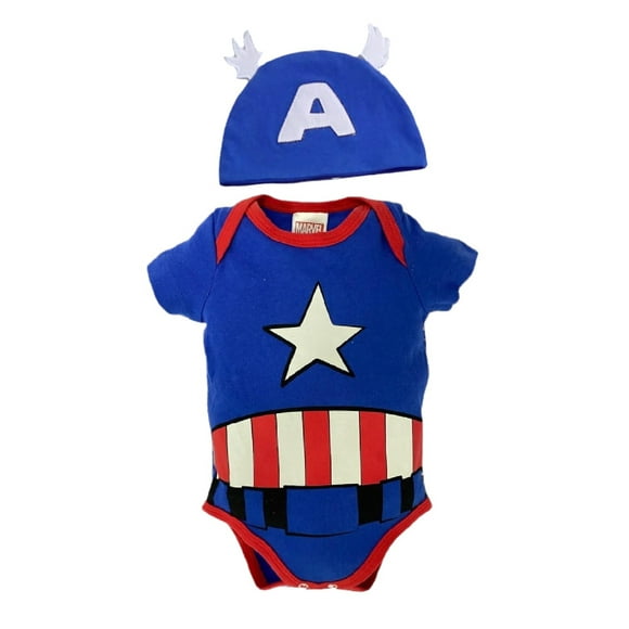 Pañalero de algodón estampado con gorro Marvel Capitan America Marvel Pañalero0184