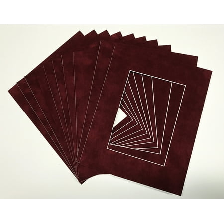 

Suede Texture Photo Mat - Burgandy Red 20x24 for 16x20 Photos - Fits 20x24 Frame
