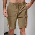 thumbnail image 2 of Mgmyaa Mens Casual Cargo Shorts Drawstring Classic Cargo Stretch Short with Pockets Khaki XL, 2 of 6