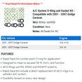 thumbnail image 2 of A/C System O-Ring and Gasket Kit - Compatible with 2001 - 2007 Dodge Caravan 2002 2003 2004 2005 2006, 2 of 2