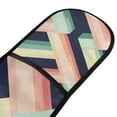 thumbnail image 4 of Yayeee Double Oven Mitt Kitchen Heat Resistant Baking 35" x7" Quilted Glove, Green Stripes, 4 of 6