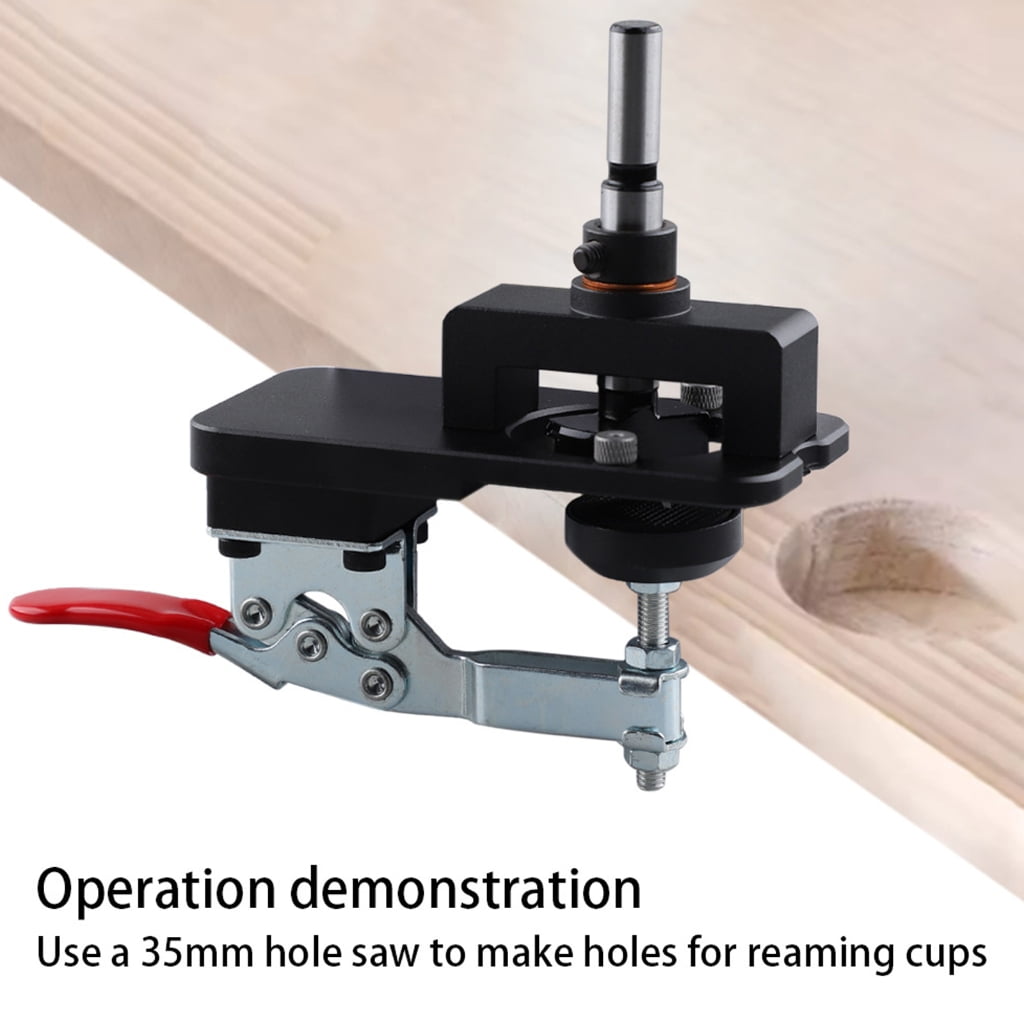 35mm Hole Opener Template Metal Concealed Hinge Jig For Cabinet Door Installation Woodworking Tool Easy to Use
