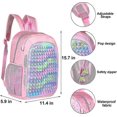 thumbnail image 3 of Pop School Backpack Large Capacity Lightweight Bookbag Schoolbag Backpack for School Supplies Back -blue, 3 of 4