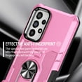 thumbnail image 5 of SaniMore for Samsung Galaxy A53 5G 6.5" 2022 Case, Magnetic Car Mount 360° Rotating Kickstand Heavy Duty Protective Shock-resistant Hybird Cover [Rugged PC Back & TPU Bumper] For Galaxy A53 5G, Pink, 5 of 10