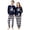 Blue, variant on Qaltryn Christmas Pajamas for Women and Men Relaxed Fit Printed Long‑Sleeve Sleep Sets Festive Reindeer Pajamas for Holiday Home Party