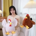 thumbnail image 4 of ZHANQUNE Wireless Simulation Rooster Plush Toy, Low Power Cackling Chicken Doll with Realistic Sound, Soft Stuffed Animal Pillow for Kids, Fun Farm Animal Birthday Gift, 4 of 9