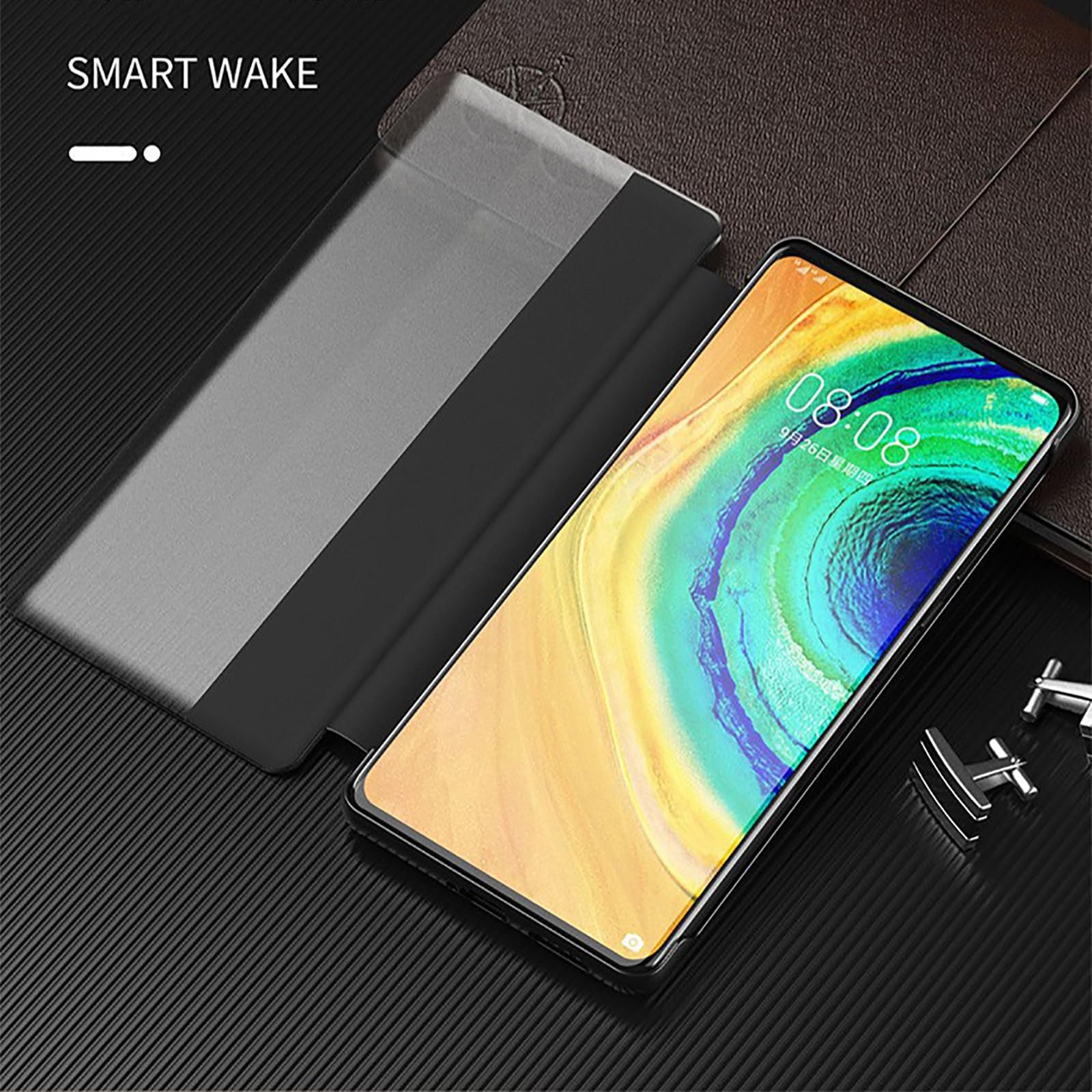 Case For Samsung Galaxy S25 Ultra/S25 Plus/S25, Intelligent Window Phone Shell Magnetic Leather Flip Case Resisting Scratches Cover
