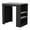 Multi-color, variant on Depot E-Shop Kitchen Island, Kitchen Bar Table with 3-Side Shelves, Black / Ibiza Marble