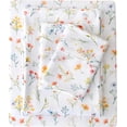 thumbnail image 1 of REJODA-Floral King Sheet Set - 4 Piece Vintage Botanical Flower and Leaves Patterned Bed Sheets - Soft, Breathable Microfiber Sheets with Deep Pocket, Non-Slip Fitted Sheets & Pillowcases, 1 of 4