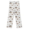 thumbnail image 3 of Autumn Pattern with Hedgehogand Acorn Women's Pajamas Pajama Pants Women's Sleepwear Lounge Sleep Bottoms Stretch with Pockets, 3 of 7