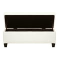 thumbnail image 4 of Westintrends 42" inch Faux Leather Storage Ottoman Bench for Living Room Bedroom Furniture, Cream, 4 of 13