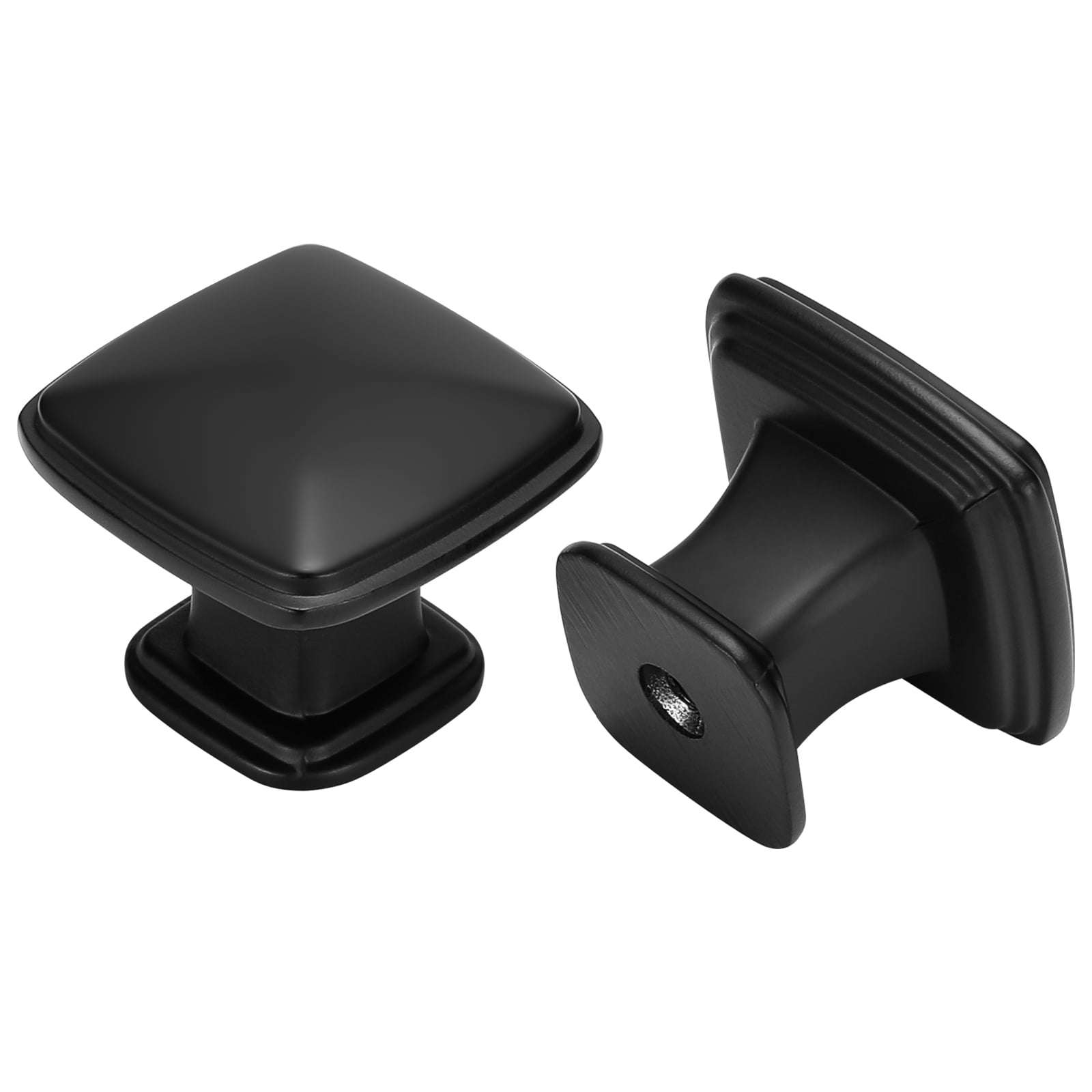 Homdiy 10 Pack Matte Black Cabinet Knobs Brushed Nickel Drawer Knobs ...