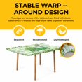 thumbnail image 4 of St. Patrick's Day Table Cloths for 5 Foot Rectangle Tables, Green Shamrocks Truck Country Buffalo Plaid Patio Waterproof Elastic Fitted Tablecloths, Washable Rectangular Table Cover for Camping, 4 of 8