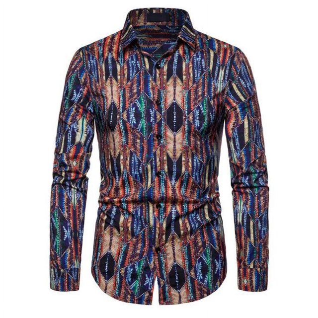 Camisa de moda para hombre blusa de manga larga con botones y estampado 3D a rayas ropa de mujer ropa de calle vintage para hombre y mujer camisetas