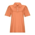 thumbnail image 5 of ANINEO Women's Polo Shirts Casual Solid Color Short Sleeve Everyday Tops Comfortable Relaxed Fit Summer Fall Stylish Daliywear, 5 of 5