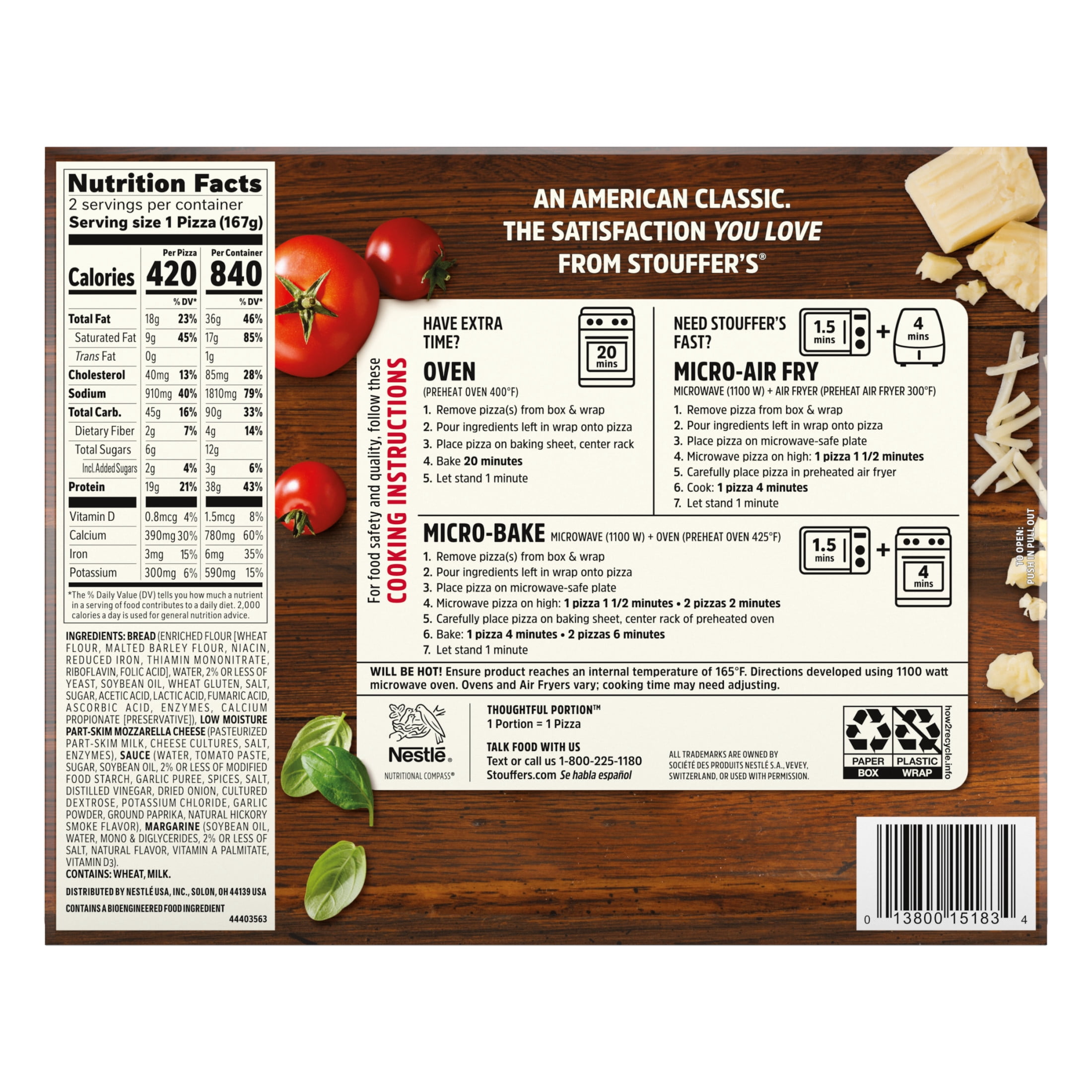 Stouffer's Cheese, French Bread Pizza, 11.75 oz (Frozen)