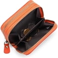 thumbnail image 2 of Gomayee Small Genuine Leather RFID Blocking Credit Card Holder Wallet for Women, Orange, 2 of 6