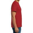 thumbnail image 3 of Hanes Short Sleeve T-Shirt - Heather Red, Men Crewneck Comfortable Classic Fit Tee, 3XL, 3 of 5