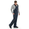 thumbnail image 5 of SKYLINEWEARS Men's Quilt Lined Zip To Thigh High Bib Overalls Loose Fit Insulate Pants NAVY 40-32, 5 of 6