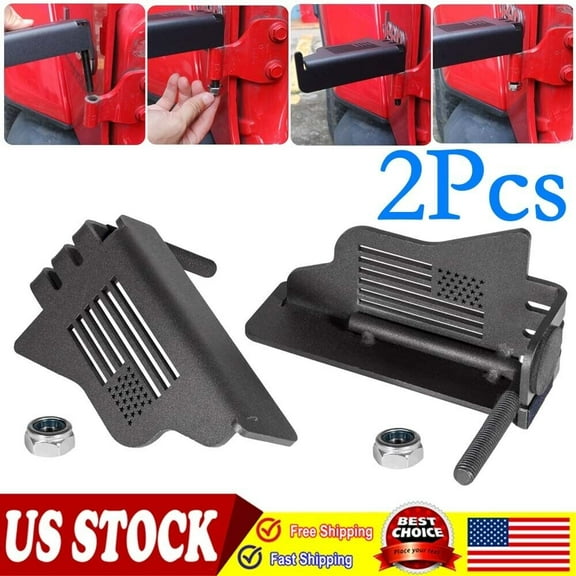 Pair Metal Front Door Foot Pegs Rest Pedal Fit for Jeep Wrangler JK JL 2007~2021