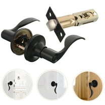 WEUVEB Bathroom Door Knob Black Matte Door Knobs Stainless Steel Modern 1Pcs