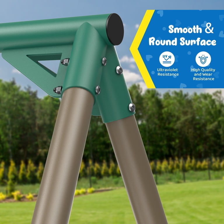KloKick Heavy Duty Metal Swing Set for Kids & Adults, 600lb