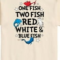 thumbnail image 3 of Dr. Seuss - Red, White and Blue Fish - Men's Short Sleeve Graphic T-Shirt, 3 of 6