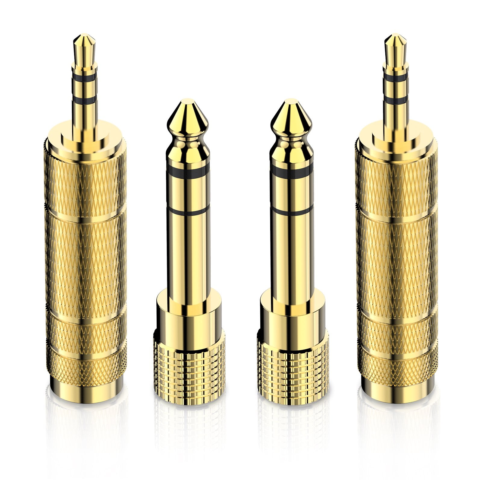 "New" 3.5mm TRS Stereo Female To 1/4" Male Headphone Adapter Gold Converter 