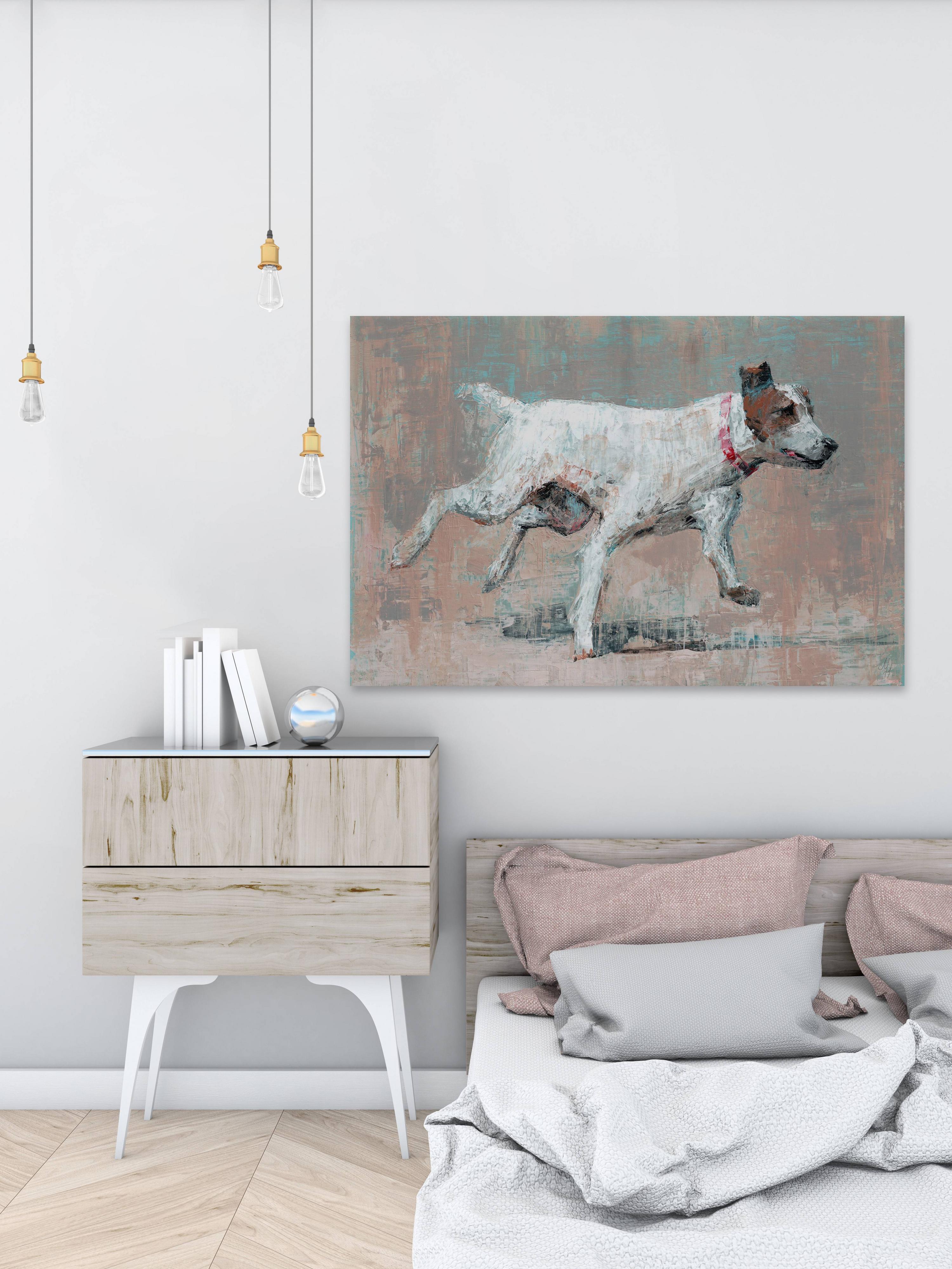 Marmont Hill Hyperactive Doggy Canvas Wall Art