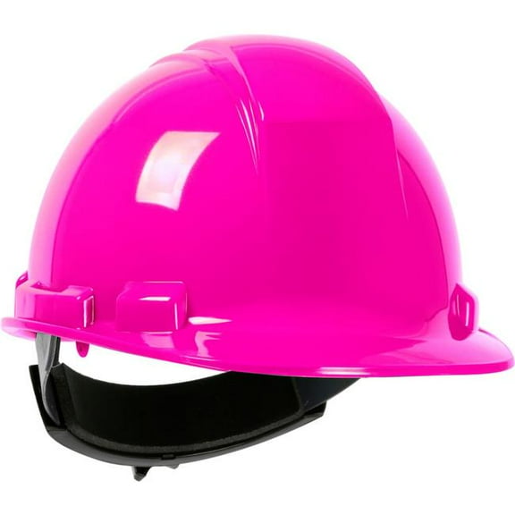 PIP Industries B3113520 Whistler Cap Style HDPE Shell 4-Point Textile Suspension Wheel Ratchet Adjustment Hard Hat, Pink