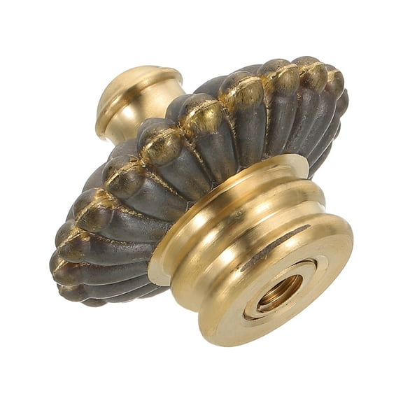 Uxcell 38 x 30mm Lamp Finials Caps Knob, 1 Set Solid Brass Lamp Shade Decoration