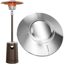 Outdoor Patio Heater Reflector Shield, Upgraded Aluminum Heat Reflector Top Replacement Parts Top Dome for Propane Outdoor Heaters, 33" Diameter Round 3-Hole Mount