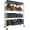 Chrome, variant on M MZG 5 Tiers Metal Shelves Dimensions: 47.2"W x 17.7"D x 72.3"H Storage Shelving, Black