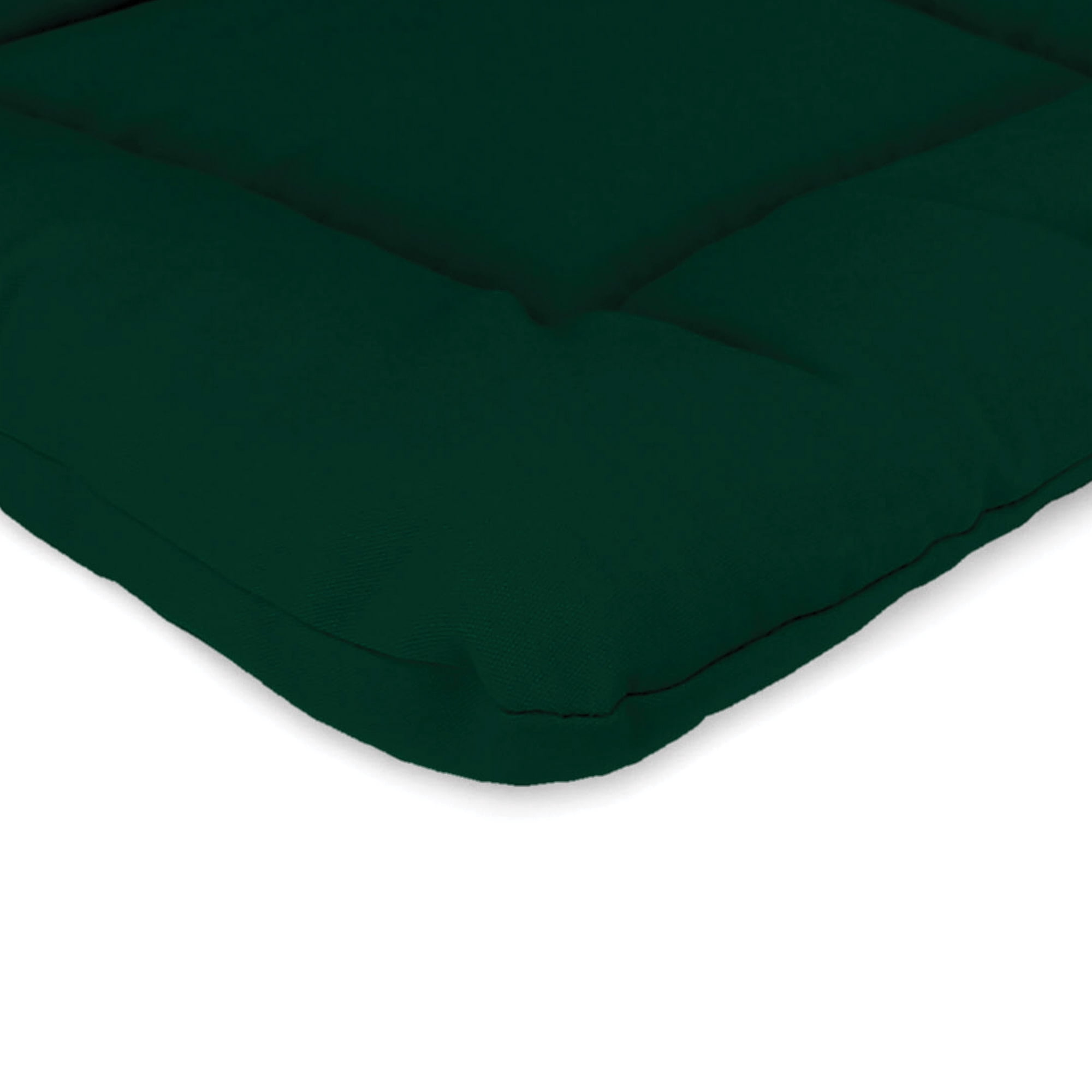 Jordan Manufacturing 38" x 21" Forest Green Solid Rectangular Outdoor Wrought Iron Chair Cushion with Ties and Hanger Loop