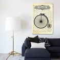 thumbnail image 2 of wall26 - Canvas Wall Art - A Retro Style Bicycle on Vintage Letter Script Background - Gallery Wrap Modern Home Art | Ready to Hang - 12x18 inches, 2 of 3