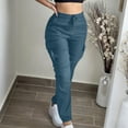thumbnail image 4 of ATENAR Cargo Pants for Women with Pokets Comfort Outdoor Womens Pants High Waist Jogger Blue 2XL, 4 of 7
