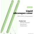 thumbnail image 2 of XIHAMA For 2nd Generation Apple Pencil Stylus Case 2pcs, Ultralight Silicone Pencil Case, Protective Leather Case Non-slip Smooth Grip Holder Crescent, 2 of 7