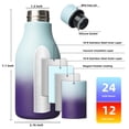 thumbnail image 7 of BJPKPK Insulated Water Bottles, 12oz Stainless Steel Metal Water Bottle with Strap, BPA Free Leak Proof Thermos, Mugs, Flasks, Reusable Water Bottle for Sports & Travel, Ocean Dream, 7 of 7