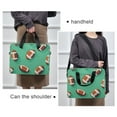 thumbnail image 6 of FORMRS 16" Laptop Bag Carrying Sleeve Case with Handle Travel Shoulder Briefcase, Green American Footballs, 6 of 8
