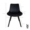 thumbnail image 4 of Comedor con Mesa en Vidrio Negro Moderna + 4 Sillas Velvet negro, 4 of 8
