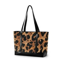 FORMRS Laptop Tote Bag for Women with 15.6" Computer Compartments Handbag, Leopard Pattern