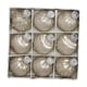 thumbnail image 2 of 9 piezas de bolas navideñas decorativas para el hogar hechas a mano con purpurina navideña Beige, 2 of 8