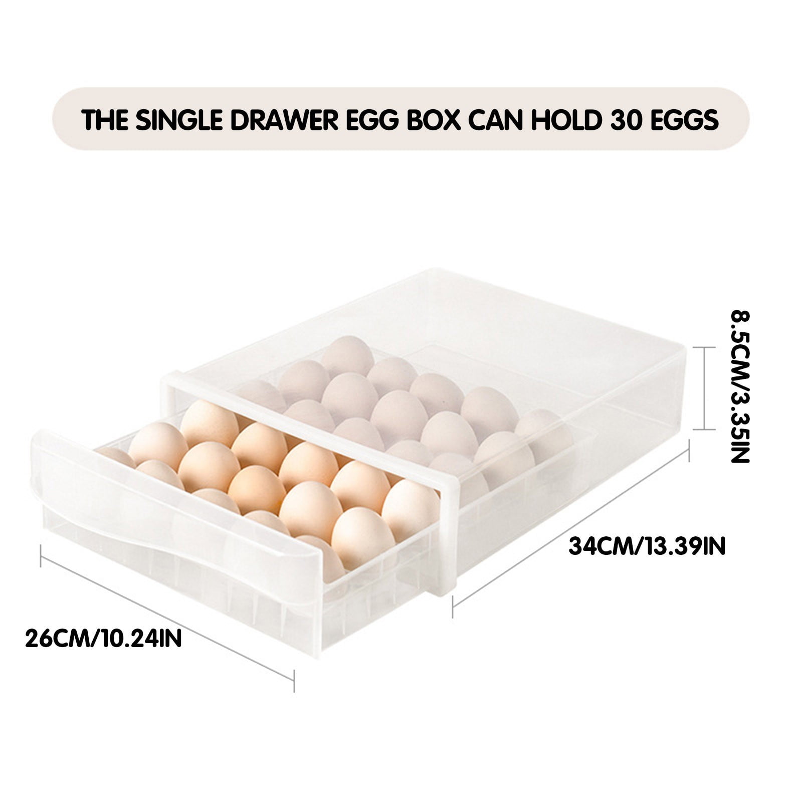 Clearance 30 Count Plastic Egg Cartons - Bulk Cheap Clear Reusable Egg Containers for Chicken Eggs,Eggs Storage Box Food Container Eggs Refrigerator Storage Box Household
