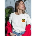 thumbnail image 2 of Cat Pumpkin Pin T-Shirt Women -Rose Khan Designs, Female XX-Large, 2 of 4
