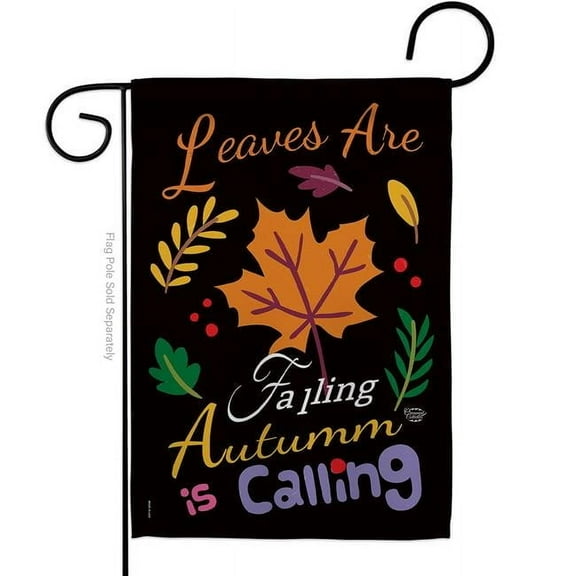 Ornament Collection G192044-BO 13 x 18.5 in. Leaves Are Falling Garden Flag with Fall Harvest & Autumn Double-Sided Decorative Vertical Flags House Decoration Banner Yard Gift
