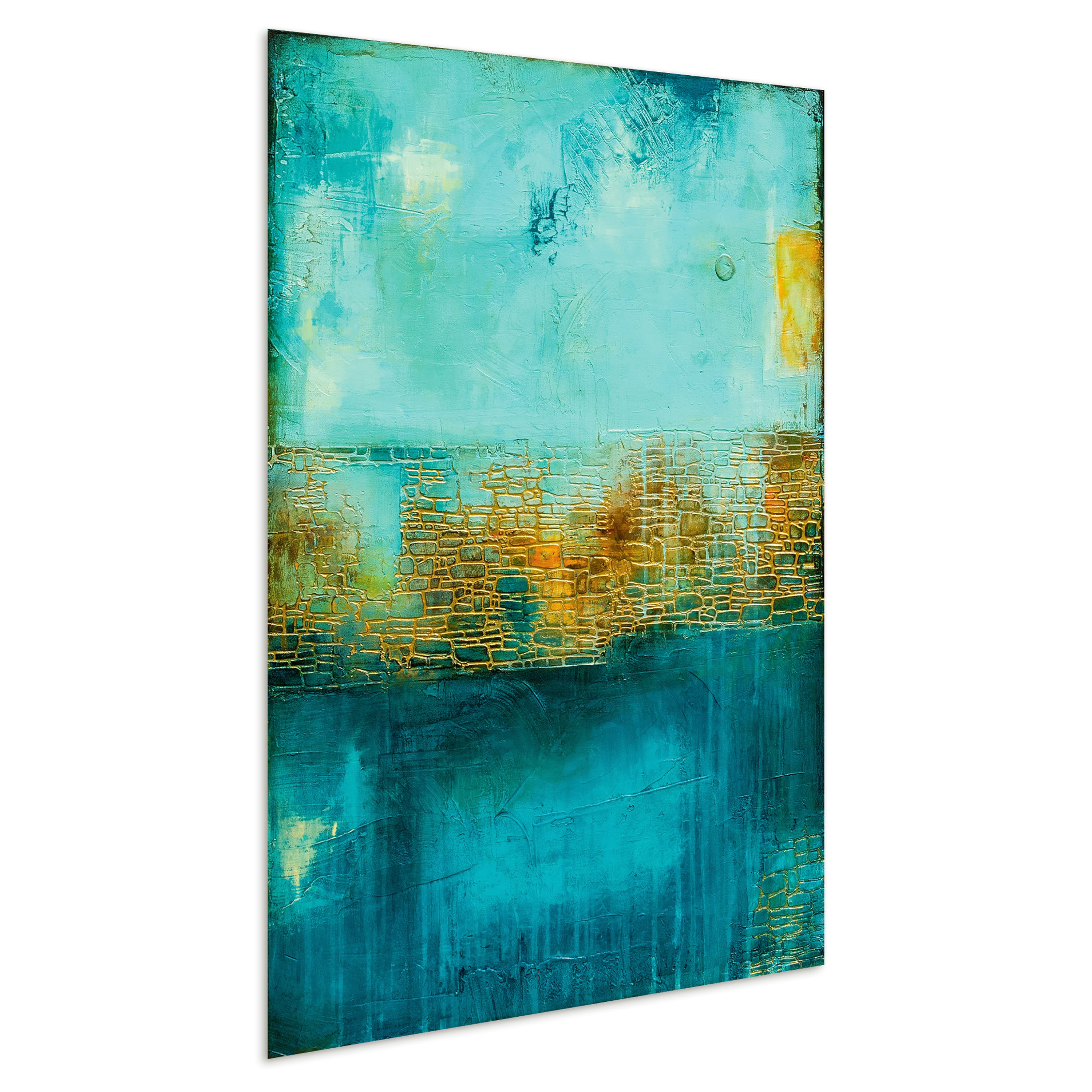 Empire Art Direct Castle Court Frameless Free Floating Tempered Glass Panel Graphic Wall Art, 48" x 32" x 0.2", Ready to Hang