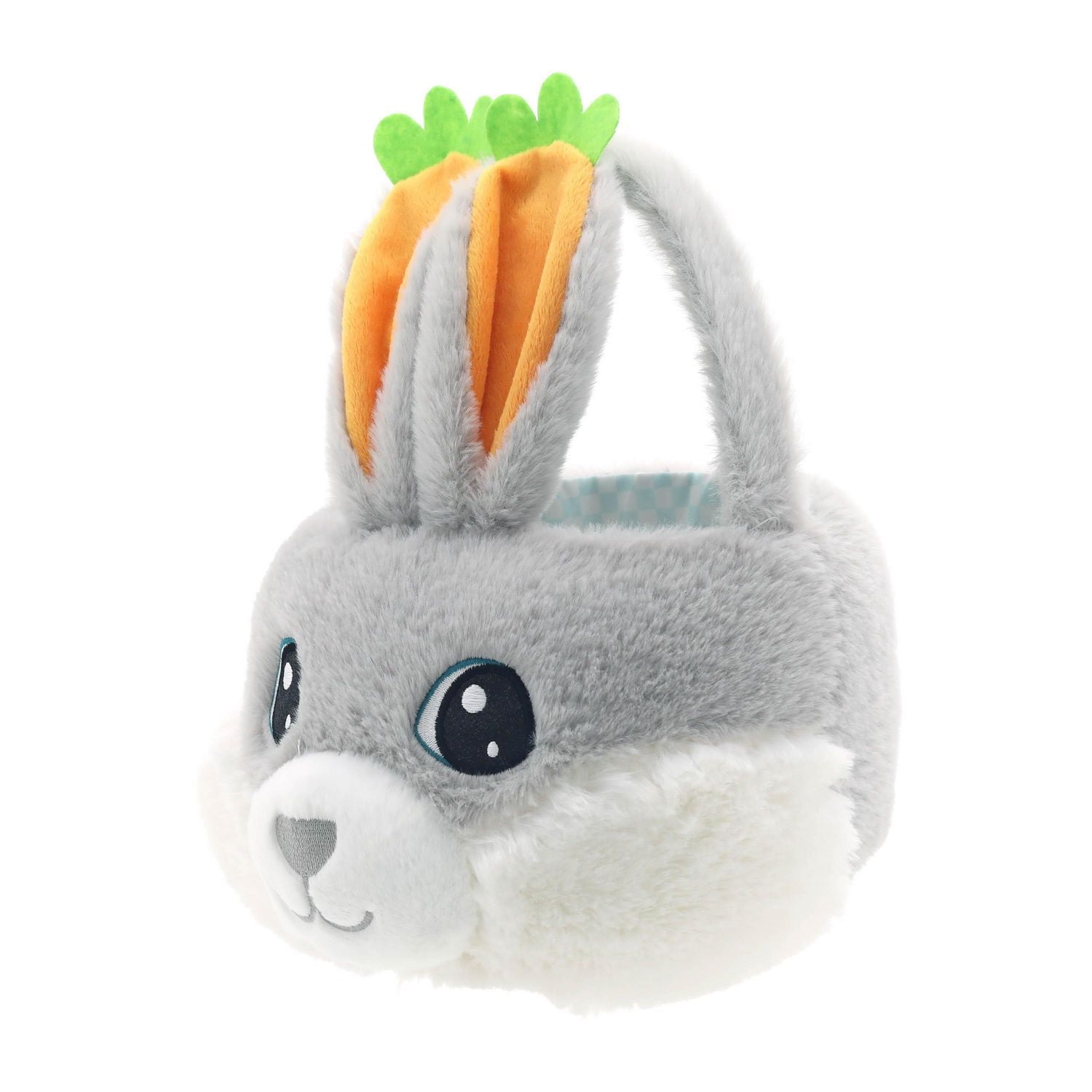 Façon de célébrer le panier en peluche de joues joufflu, gris