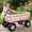 Pink, variant on Segmart Wagon Cart for Kids, All Terrain Wagon with 200LBS Capacity, Outdoor Pull-Along Wagons with Removable Wooden Side Panels, Heavy Duty Utility Wagon with Rubber Wheels, Pink