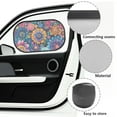 thumbnail image 5 of KUIFORTI Mandala Flower Car Window Shades for Side Window, 20.47"x12.59" Sun Shade for Car Window, 2 Pack Foldable Automotive Sun Protection Baby from UV and Sun Glar, 5 of 8
